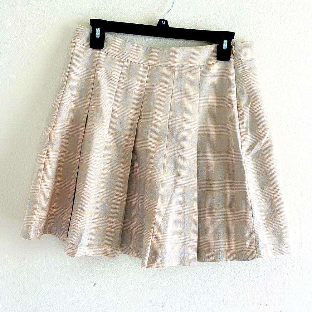 Hem & Thread New Large skirt - beige, white with light blue